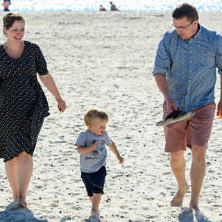 Familie på stranden